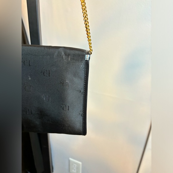 Authentic DIOR Vintage CD Black Crossbody Bag Gold Tone - Picture 5 of 14